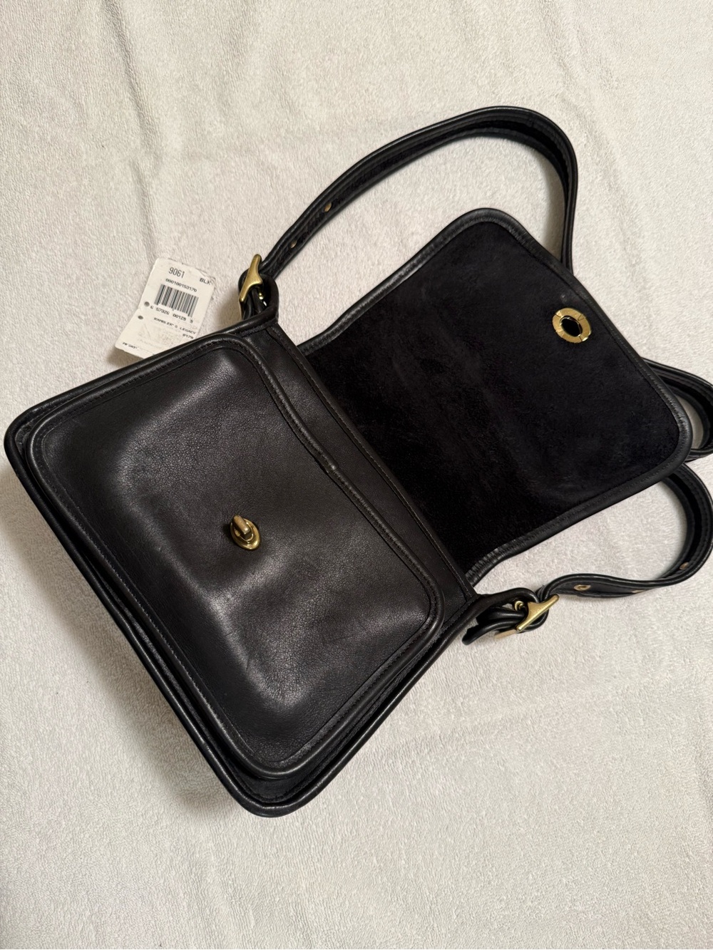Vintage Black Coach 9061 Rambler’s Legacy Crossbody Leather Bag
